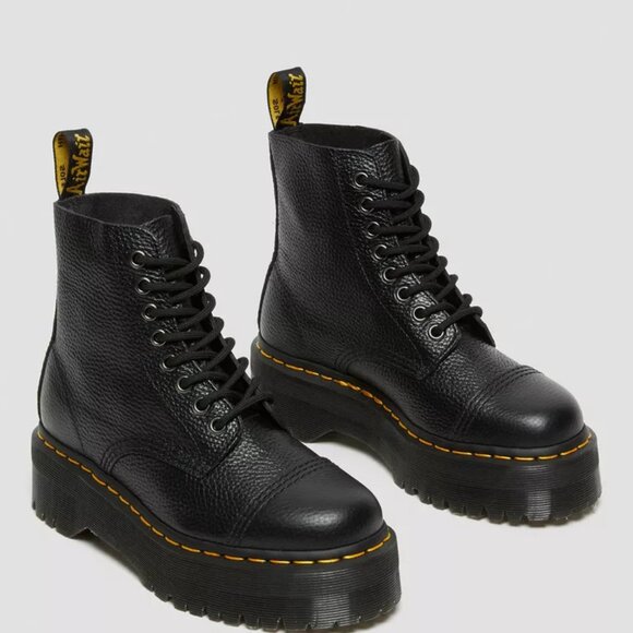 Dr. Martens Sinclair Women’s Leather Platform Boots High Black Size EU 42 - Picture 11 of 16